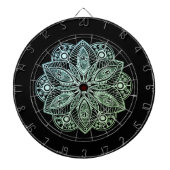 Exotic Tribal Green Gradient Mandala Dartscheibe (vorne)