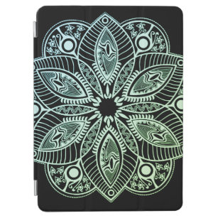 Exotic Tribal Green Gradient Mandala iPad Air Hülle