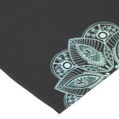 Exotic Tribal Green Gradient Mandala Kurzer Tischläufer (Ecke)