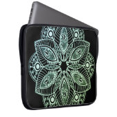 Exotic Tribal Green Gradient Mandala Laptopschutzhülle (Vorne Rechts)