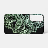 Exotic Tribal Green Gradient Mandala Samsung Galaxy Hülle (Rückseite (Horizontal))
