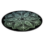 Exotic Tribal Green Gradient Mandala Schneidebrett (Ecke)