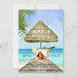 Exotic Tropical Beach Custom Foto Wedites Save The Date