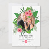 Exotic Tropical Beach Foto Hochzeit Save The Date (Vorderseite)