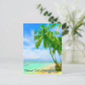 *~* Exotic Tropical Beach Sand Fakultativtext AP13 Postkarte (Stehend Vorderseite)