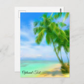 *~* Exotic Tropical Beach Sand Fakultativtext AP13 Postkarte (Vorne/Hinten)