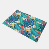 Exotic Tropical Blätter Doormat - Willkommen Fußmatte (Schrägansicht)