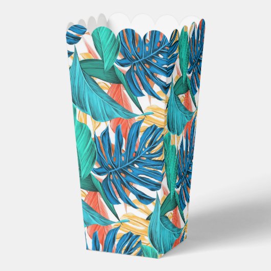 Exotic Tropical Blätter Popcorn Box Geschenkschachtel (Vorderseite)