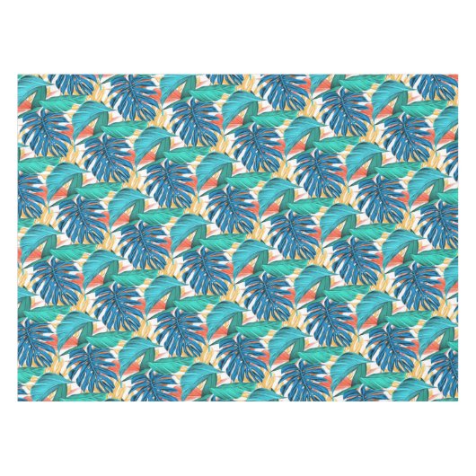 Exotic Tropical Blätter Tablecloth Tischdecke (Vorderseite (Horizontal))