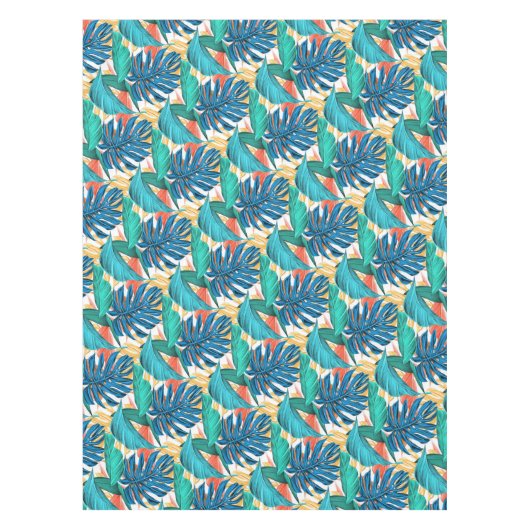 Exotic Tropical Blätter Tablecloth Tischdecke (Vorderseite)