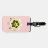 Exotic Tropical Blossom MOD Retro Blume Floral Gepäckanhänger (Vorderseite horizontal)