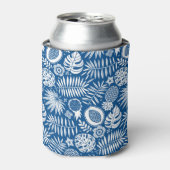 Exotic Tropical Deep Blue Pattern Dosenkühler (Kanne Vorderseite)