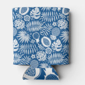 Exotic Tropical Deep Blue Pattern Dosenkühler (Rückseite)