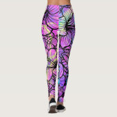 Exotic Tropical Fest Pattern Leggings (Rückseite)