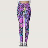 Exotic Tropical Fest Pattern Leggings (Vorderseite)