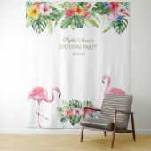 Exotic Tropical Floral Birthday Foto Stand Prop Wandteppich (Beispiel)