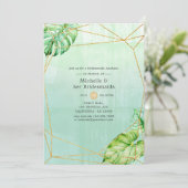 Exotic Tropical Geometric Bridesmaids Luncheon Einladung (Stehend Vorderseite)