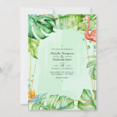 Exotic Tropical Geometric Wedding Einladung (Vorderseite)
