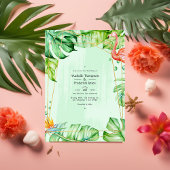 Exotic Tropical Geometric Wedding Einladung