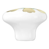 Exotic Tropical Hippie Daisy Blume White Green Keramikknauf (Seitenansicht)