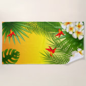 Exotic Tropical 🏝 Hummingbird Design Strandtuch (Vorderseite)