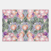 Exotic Tropical King Protea Wasserfarben Blume Wra Geschenkpapier Set (Vorderseite 2)