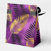 Exotic Tropical Lila und Gold Geschenkschachtel (Rückseite)