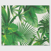 Exotic tropical natural green leaves composition o geschenkpapier (Flach)