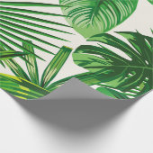 Exotic tropical natural green leaves composition o geschenkpapier (Ecke)