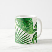 Exotic tropical natural green leaves composition o kaffeetasse (VorderseiteRechts)