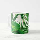 Exotic tropical natural green leaves composition o kaffeetasse (Vorderseite Links)