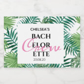 Exotic Tropical Palm Bachelorette Crew Party Alkoholflaschenetikett (Einzelnes Label)