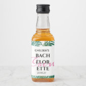 Exotic Tropical Palm Bachelorette Crew Party Alkoholflaschenetikett (Vorderseite)