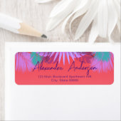 Exotic Tropical Palm Blätter Stilvolle Skriptbezei (Insitu)