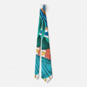 Exotic Tropical Palm Pattern Krawatte (Rückseite)