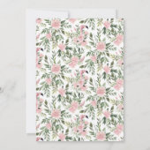 Exotic Tropical Pink Flamingo Wedding Monogram Save The Date (Rückseite)