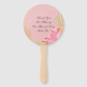 Exotic Tropical Pink Palm Blätter Hochzeit Vielen Fächer (Rückseite)