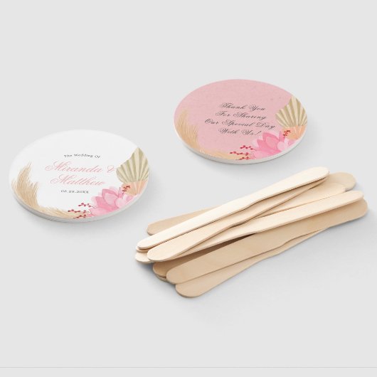 Exotic Tropical Pink Palm Blätter Hochzeit Vielen Fächer (Non-assembled)