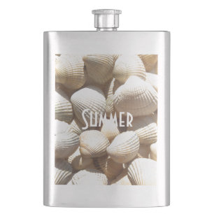 Exotic Tropical Sea Muschel Summer Beach Fotografi Flachmann