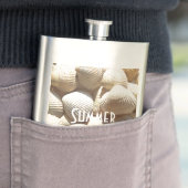 Exotic Tropical Sea Muschel Summer Beach Fotografi Flachmann (Beispiel)