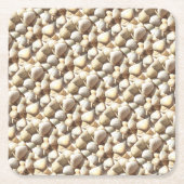 Exotic Tropical Sea Muschel Summer Beach Fotografi Rechteckiger Pappuntersetzer (Vorderseite)