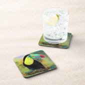 Exotic Tropical Toco Getränke Coaster Toucan Bird Getränkeuntersetzer (Rechte Seite)