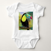Exotic Tropical Toco Toucan Bird Baby Bodysuit Baby Strampler (Vorderseite)