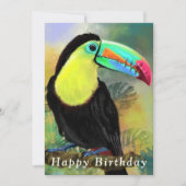 Exotic Tropical Toco Toucan Bird Birthday Card (Vorderseite)