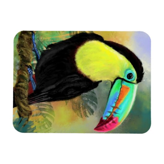 Exotic Tropical Toco Toucan Bird Magnet Geschenk (Horizontal)