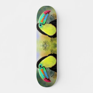 Exotic Tropical Toco Toucan Bird - Malerei Art Skateboard