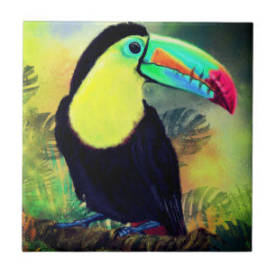 Exotic Tropical Toco Toucan Bird - Malerei  Fliese