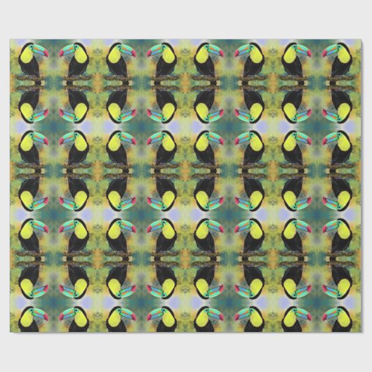 Exotic Tropical Toco Toucan Bird - Malerei Geschenkpapier (Flach)