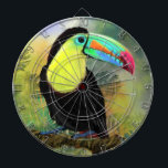 Exotic Tropical Toco Toucan Bird - Malerei Mignon Dartscheibe<br><div class="desc">Exotic Tropical Toco Toucan Bird - Malerei Migne Wasserfarbe Schöne Farben</div>