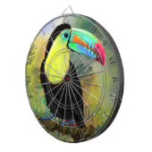 Exotic Tropical Toco Toucan Bird - Malerei Mignon Dartscheibe (Vorderseite rechts)